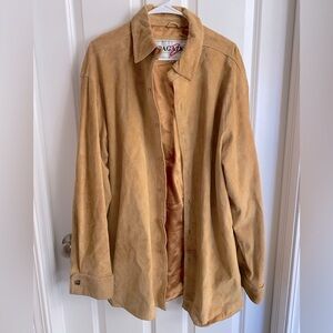 Bagazio Camel Colored Suede Shacket- Size XL
